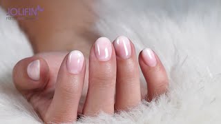 Nailart Jolifin LAVENI Shellac StarterSet Babyboomer  Tutorial [upl. by Jonell]