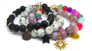 Como hacer una Pulsera con piedras Semipreciosas  Tutorial Completo [upl. by Assen789]