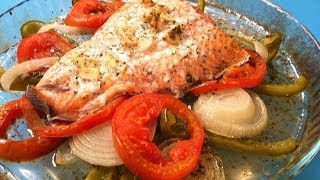 Salmón al horno Receta de pescado al horno [upl. by Eirol]