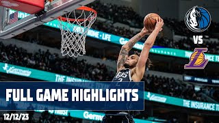 Dallas Mavericks Team Highlights vs LA Lakers  121223 [upl. by Allegra]