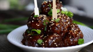 Easy Teriyaki Meatballs [upl. by Anerehs]