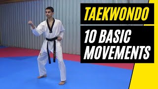 Taekwondo 10 Basic Movements [upl. by Atsillak]