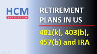 How retirement plans work in USA  401k  403b  457b  IRA [upl. by Amsed]