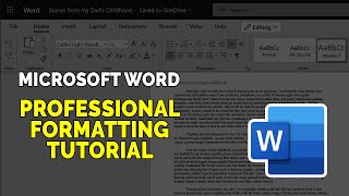 Microsoft Word Professional Formatting Tutorial [upl. by Dekow]