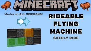 Rideable Flying Machine  Minecraft Tutorial All Versions [upl. by Arammat]