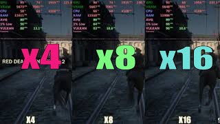 Pciex16 vs x8 vs x4  Gaming test [upl. by Cicenia789]