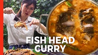 NYONYA FISH HEAD CURRY Recipe Cooking With Food Ranger [upl. by Namara]