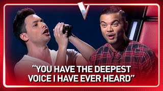 This guys INSANE DEEP voice SHOCKS The Voice coaches  Journey 120 [upl. by Alyahsal]