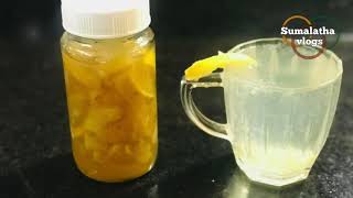 How to make Honey Citron Tea or quotYujachaquot KOREAN HONEY CITRON TEA by Sumalatha vlogs [upl. by Shulock]