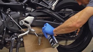 How To Lubricate Your Motorcycle Chain  MC Garage [upl. by Euhsoj]