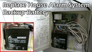 How To Replace House Alarm Backup Battery  DSC House Alarm [upl. by Eseerehc430]