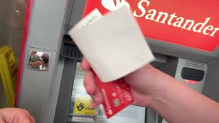 How to make a cheque deposit at Santander ATM [upl. by Corwin361]