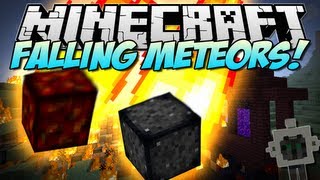 Minecraft  FALLING METEORS Destruction from the sky  Mod Showcase 152 [upl. by Nelleyram381]