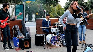 AMAZING STREET MUSICIANS JOIN ME  Radioactive  Imagine Dragons  Allie Sherlock Cover [upl. by Fisa699]