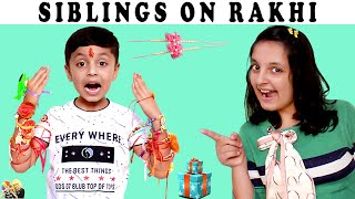 SIBLINGS ON RAKHI  Brother amp Sister on Rakhshabandhan Funny kids  Aayu and Pihu Show [upl. by Oznohpla]