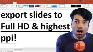 How to export PowerPoint slides to a 1920x1080 resolution File [upl. by Teresita883]