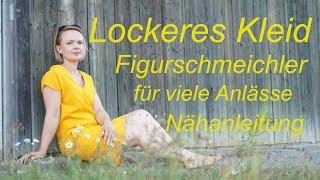 Kleid VAusschnitt  FIGURSCHMEICHLER  Nähanleitung für Fortgeschrittene [upl. by Atoiyanap]