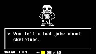 UNDERTALE  Pacifist Run Sans Battle [upl. by Neelahs]