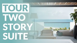 Finest Playa Mujeres TwoStory Rooftop Terrace Suite w Pool Tour [upl. by Einnos214]