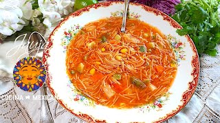 Saludable Sopa de Fideo con Verduras [upl. by Leamse524]