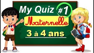 QUIZ 1 pour ENFANTS  Petite Section  Première année de maternelle  élèves âgés de 3 à 4 ans [upl. by Kilgore374]