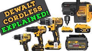 DeWALT Cordless Tool Lines EXPLAINED [upl. by Ddot]