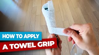 How to apply a badminton towel grip  POV [upl. by Ahsilrak368]