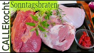 Leckerer Sonntagsbraten Schmorbraten selber machen wie Oma Rezept [upl. by Neelrahc]