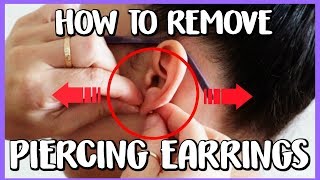 THE SECRET TO REMOVING PIERCING EARRINGS  HOW TO REMOVE [upl. by Verneuil]