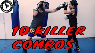 10 Killer Kickboxing Combos for Beginners to Advanced [upl. by Marteena699]