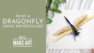 Dragonfly  Watercolor Tutorial with Sarah Cray [upl. by Pacorro513]