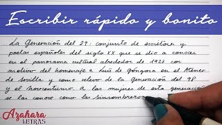 ✍ Cómo Escribir Rápido y Bonito en Cursiva [upl. by Benny]