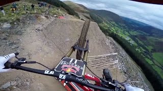 Dan Atherton Sends It Down the Hardline MTB Track  Red Bull Hardline GoPro View [upl. by Haymo162]