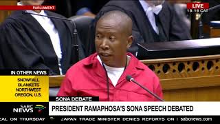 EFFs SONA debate  Julius Malema [upl. by Jaddan]