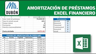 Amortización de Préstamos  Excel Financiero Parte 1 [upl. by Bernt]