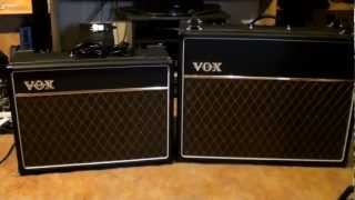 VOX AC30C2 vs VOX AC15C1 Amplifiers [upl. by Aerdnwahs]