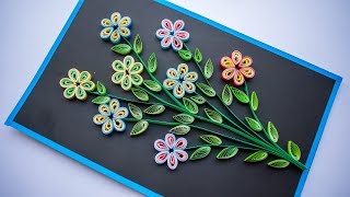 Mothers day  Quilling Flower  How to make Quilling Flowers  Quilling for Beginners  DIY 💚 [upl. by Cir]