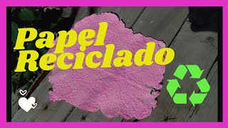 PAPEL RECICLADO casero ♻️ sin licuadora [upl. by Salita383]