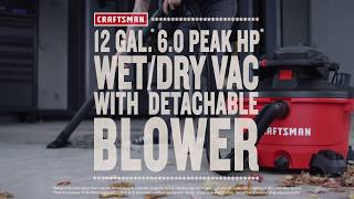 CRAFTSMAN 12 gal WetDry Vac with Attachments [upl. by Biel119]