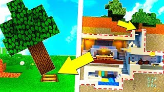 😱🌳 ¡COMO HACER un BÚNKER SECRETO DEBAJO de un ÁRBOL en MINECRAFT [upl. by Nylteak]