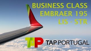 TAP Express Embraer 195 flight Lisbon  Stuttgart Business Class [upl. by Yelich407]