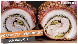 Porchetta grillen auf dem Gasgrill  Der KRUSTEN WAHNSINN [upl. by Airtened]