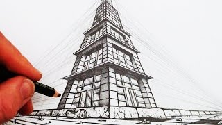 How to Draw in 3Point Perspective Narrated [upl. by Ginsburg]