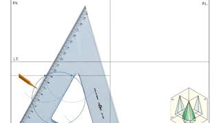 Proiezioni Ortogonali Piramide a base esagonale [upl. by Oramug]