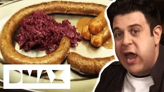 Adam vs quotThe Meterwurst Challengequot  Man v Food [upl. by Longawa943]