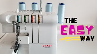 How to thread a serger from scratch amp the fast way singer ultralock [upl. by Ode297]