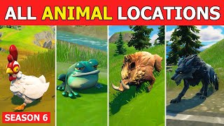 All Animals in Fortnite Season 6 How to Tame All Wildlife Fortnite [upl. by Lakin]