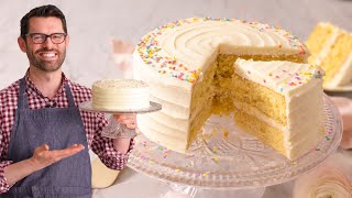 The Most AMAZING Vanilla Cake Recipe [upl. by Acnairb]