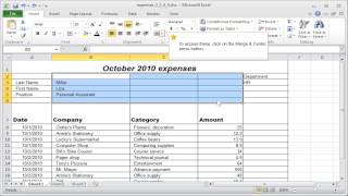 Excel Merge and center cells [upl. by Stauder442]