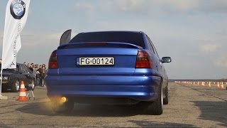 Opel Astra 32 V6 Turbo Extreme Anti Lag Sound amp Acceleration [upl. by Papotto]